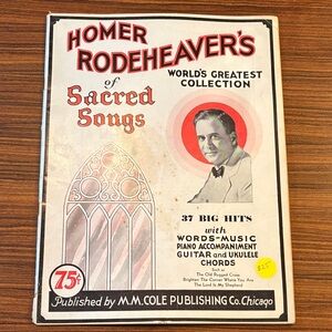 Homer Rodeheaver's Sacred Songs Sheet Music - Vintage Cover